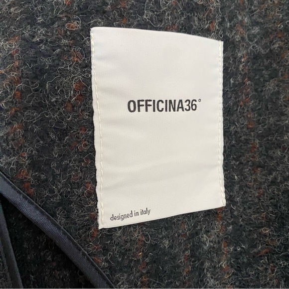 Officina 36 Blazer Wool Blend Jacket Sports Coat Blue Rust Stripes Men’s Size 48 - Picture 10 of 12